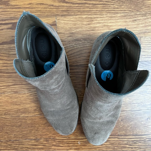 Me Too Brown Suede Leather Booties Sz 6.5 - Picture 7 of 9